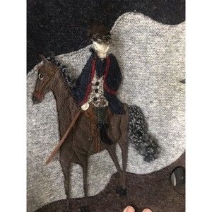 Vintage Giesswein Horse Rider Wool Jacket Austria Embroider applique EU40  US10